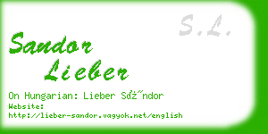 sandor lieber business card